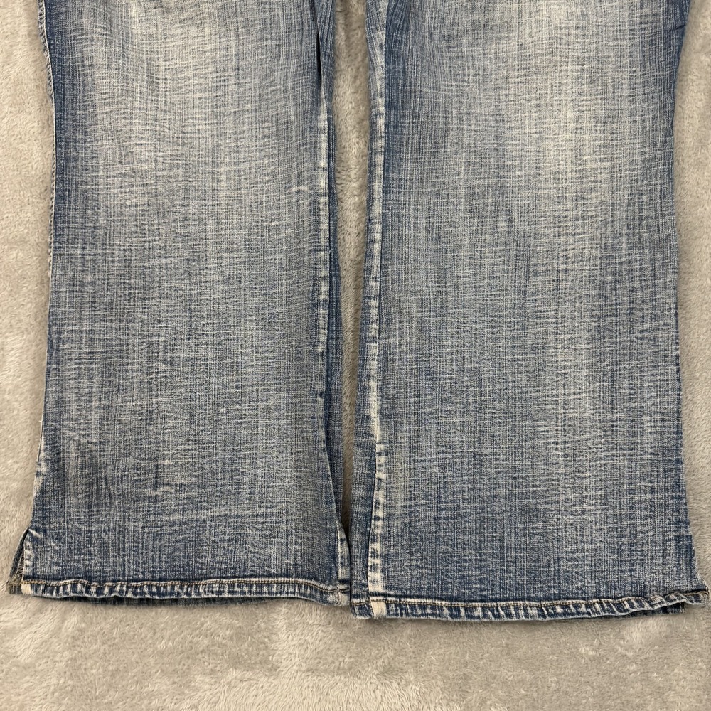 Hydraulic Jeans Womens 24 Short Y2K Wide Bootcut Stretch Flex Comfort Blue - Picture 10 of 16